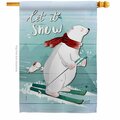Angeleno Heritage 28 x 40 in. Let is Snow House Flag with Winter Wonderland Double-Sided Vertical Flags  Banner AN579033